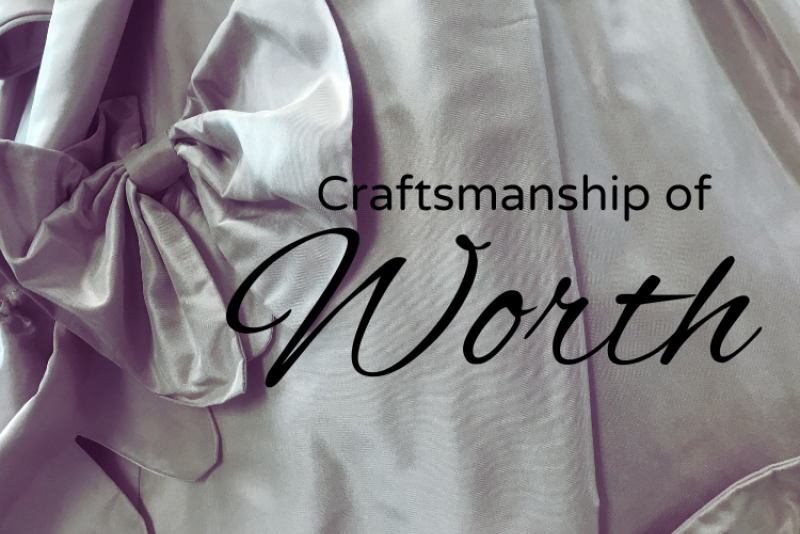 Craftsmanship of Worth gown detail