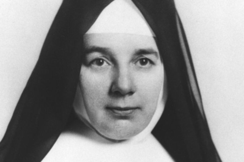 Black and white photo portrait of Sister Antonius Kennelly