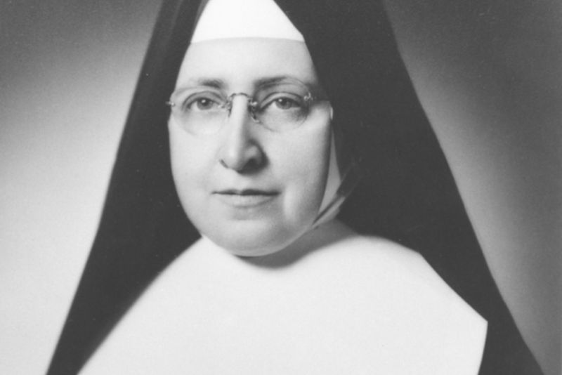 Black and white photo portrait of Sister Mary William Brady