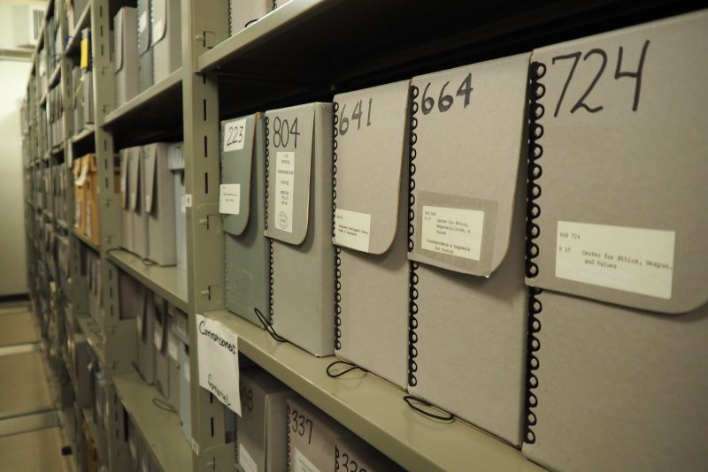 Boxes in Archives storage