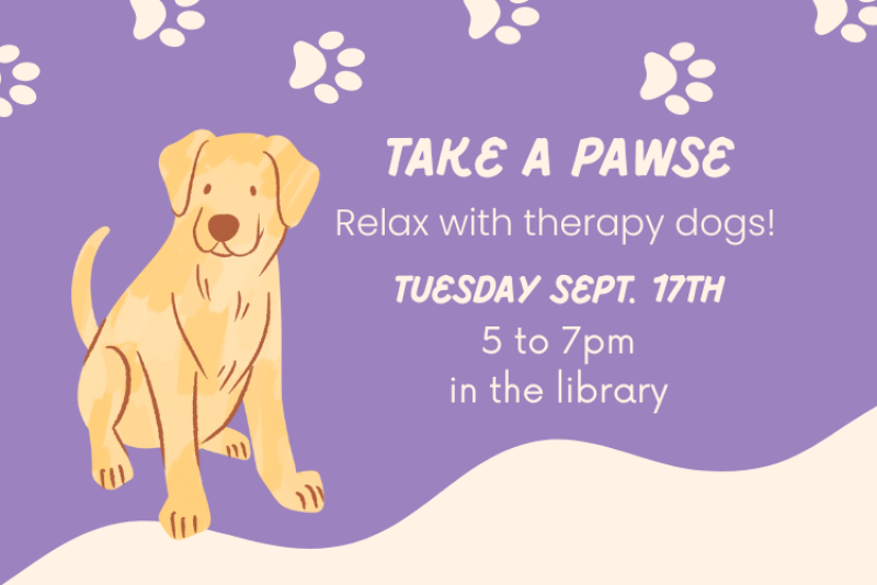 Take a Paws: Therapy Dogs at the Library