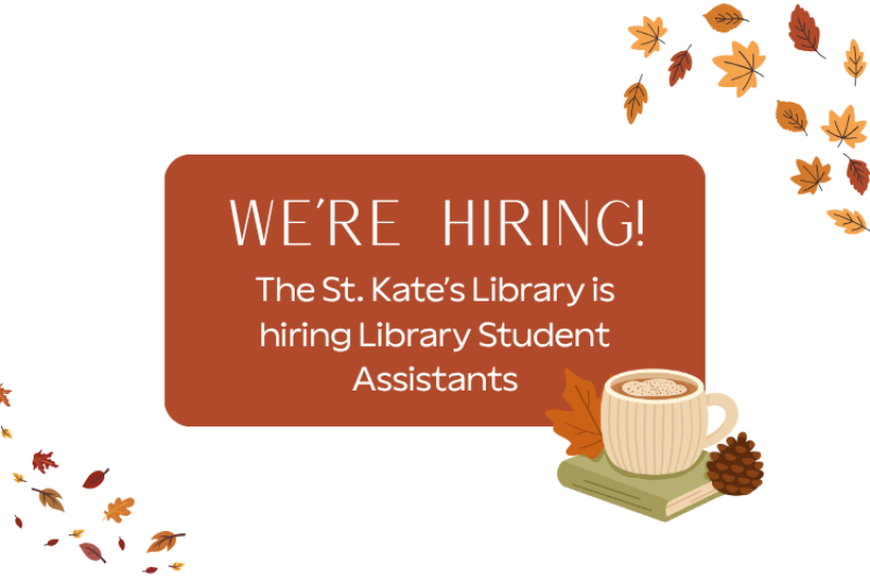 We're Hiring Library Student Assistants