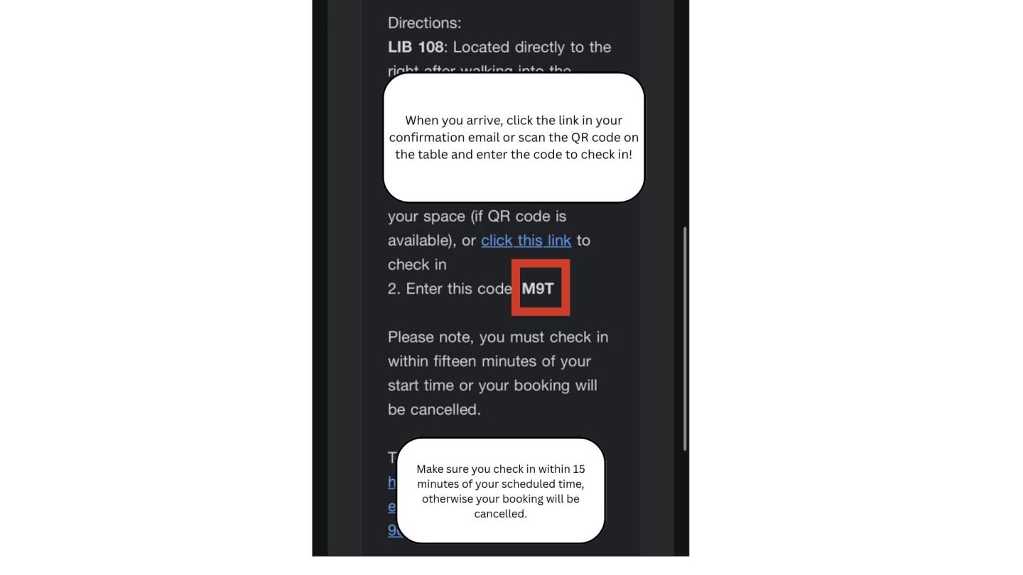 Study Room Booking instructions